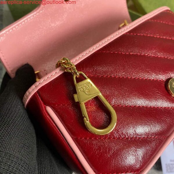 Replica Gucci GG Marmont super mini bag 574969 Wine Red 8