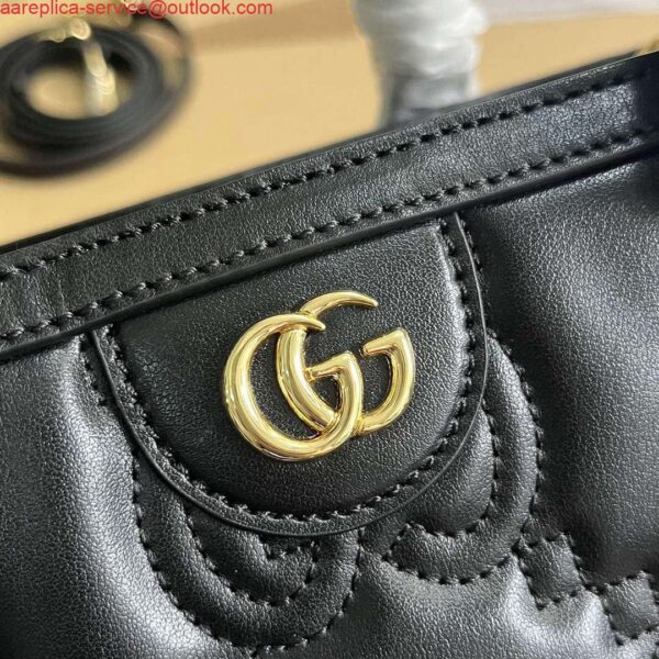 Replica Gucci 728236 GG Matelassé Tote Black 6