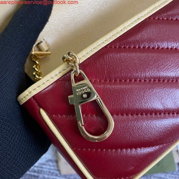 Replica Gucci Online Exclusive GG Marmont mini bag Gucci 574969 Navy and Wine Red 7