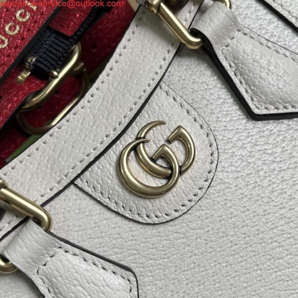 Replica Gucci 739079 Diana Mini Tote Bag White Leather 6