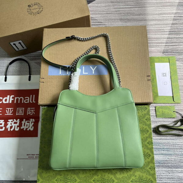 Replica Gucci 745918 Petite GG Small Tote Bag Light green 3