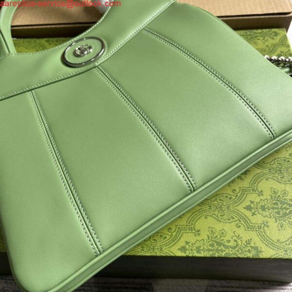 Replica Gucci 745918 Petite GG Small Tote Bag Light green 7