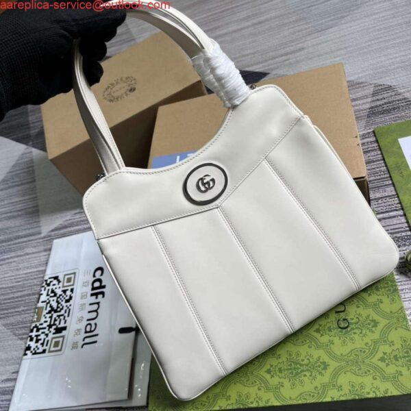 Replica Gucci 745918 Petite GG Small Tote Bag White 6