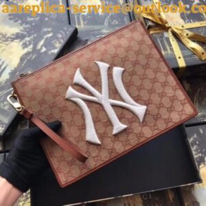 Replica Gucci Original GG Pouch With NY Yankees™ Patch 2