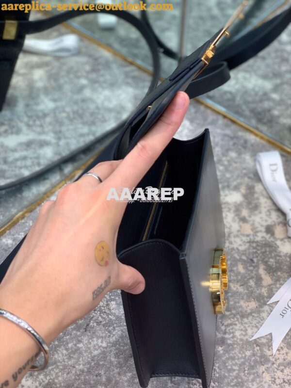 Replica Dior 30 Montaigne Calfskin Bag in Black 7