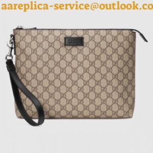 Replica Replica Gucci Beige GG Supreme Portfolio Pouch