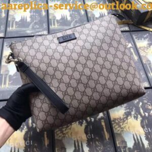 Replica Replica Gucci Beige GG Supreme Portfolio Pouch 2