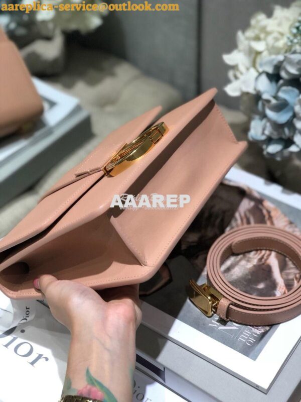 Replica Dior 30 Montaigne Calfskin Bag in Pale Pink 9