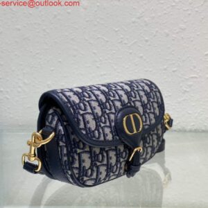 Replica Dior M9327 Bobby bag East West Oblique Jacquard Navy Blue Box Calfskin