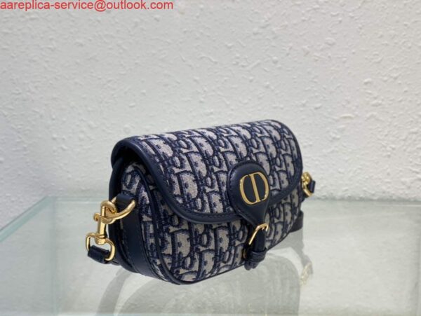 Replica Dior M9327 Bobby bag East West Oblique Jacquard Navy Blue Box Calfskin