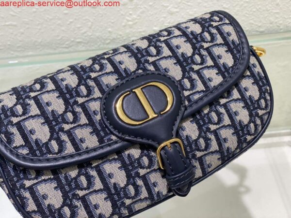 Replica Dior M9327 Bobby bag East West Oblique Jacquard Navy Blue Box Calfskin 5