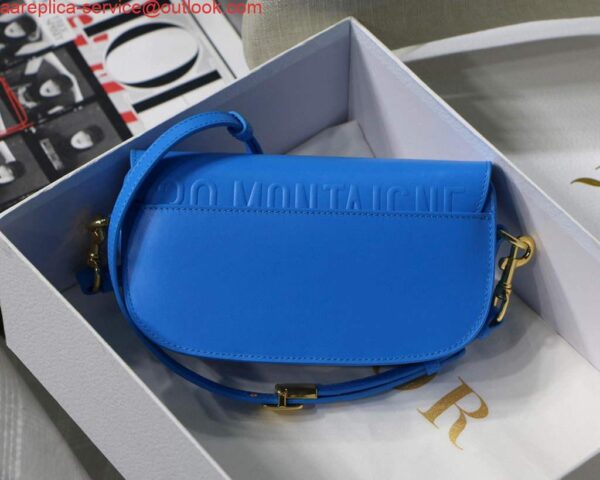 Replica Dior M9327 dior Bobby bag East West Box Calfskin Blue 2