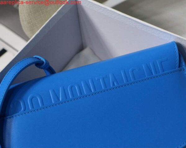 Replica Dior M9327 dior Bobby bag East West Box Calfskin Blue 3