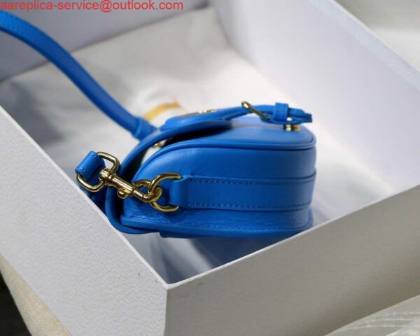 Replica Dior M9327 dior Bobby bag East West Box Calfskin Blue 4