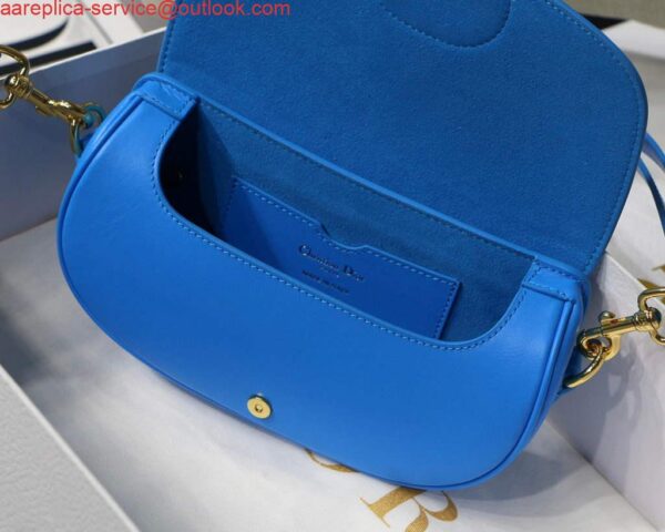 Replica Dior M9327 dior Bobby bag East West Box Calfskin Blue 6