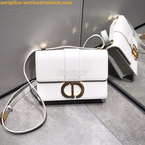 Replica Dior 30 Montaigne Calfskin Bag in White 3