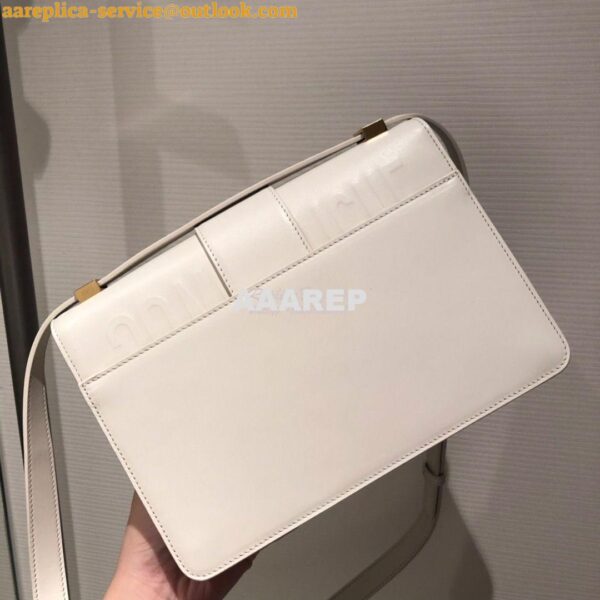 Replica Dior 30 Montaigne Calfskin Bag in White 9