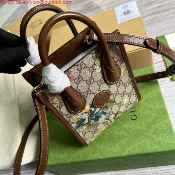 Replica Gucci 671623 Mini Tote Bag With Lnterlocking G Brown 8