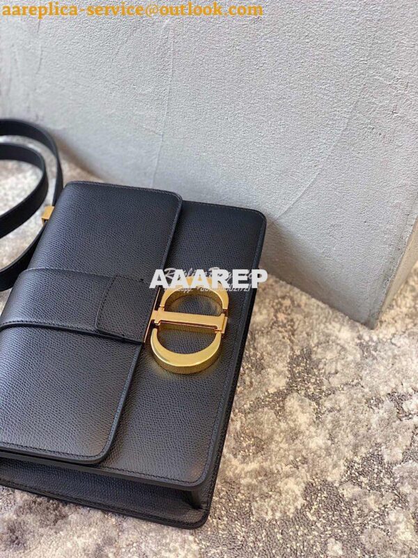 Replica Dior 30 Montaigne Grained Calfskin Bag in Black 5