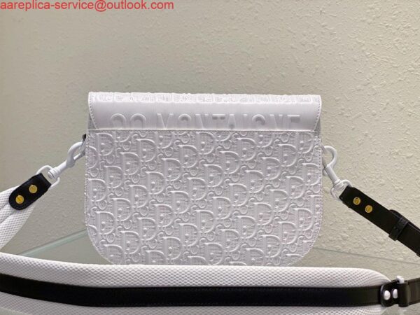 Replica Dior Bobby Bag Medium Perforated M9319 white calfskin with Dior Oblique motif 6