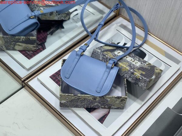 Replica Dior M2278 Mini Bobby bag Blue Box Calfskin 5