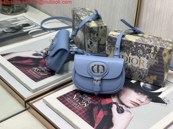 Replica Dior M2278 Mini Bobby bag Blue Box Calfskin 6