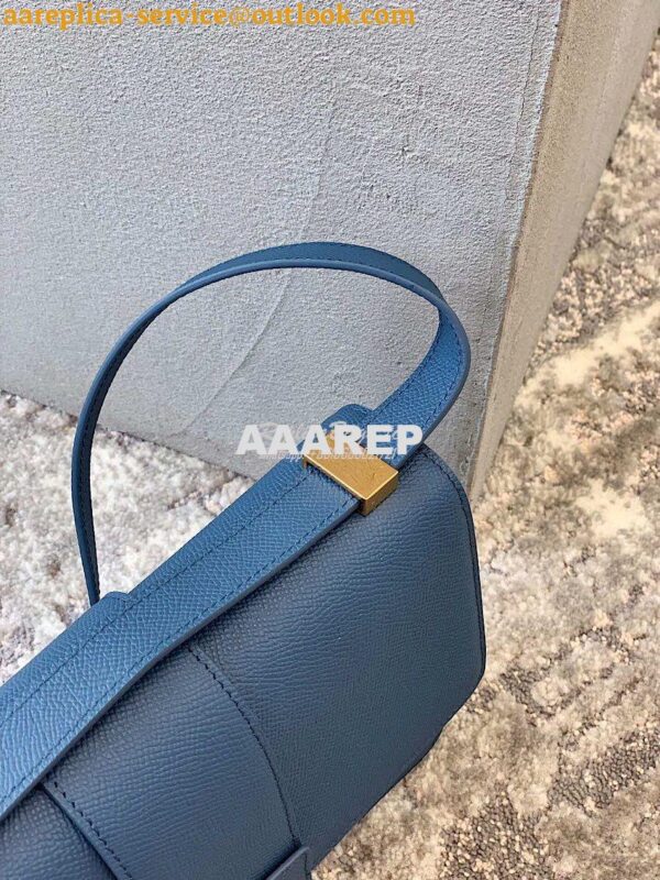 Replica Dior 30 Montaigne Grained Calfskin Bag in Denim Blue 15