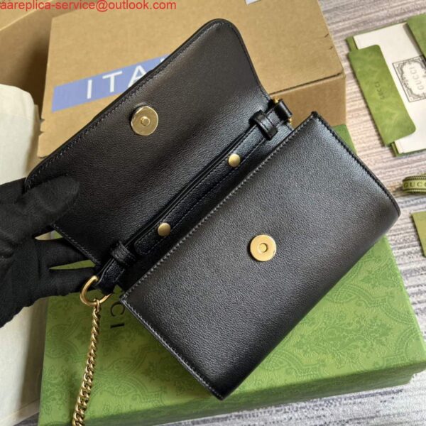 Replica Gucci 675795 Gucci Diana mini shoulder bag Black 9