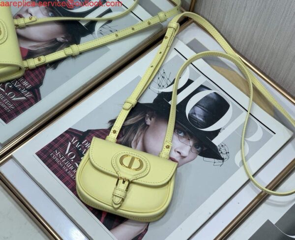 Replica Dior M2278 Mini Bobby bag Yellow Box Calfskin 7