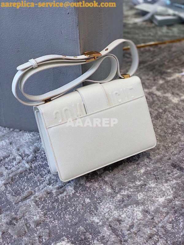 Replica Dior 30 Montaigne Grained Calfskin Bag in White 12