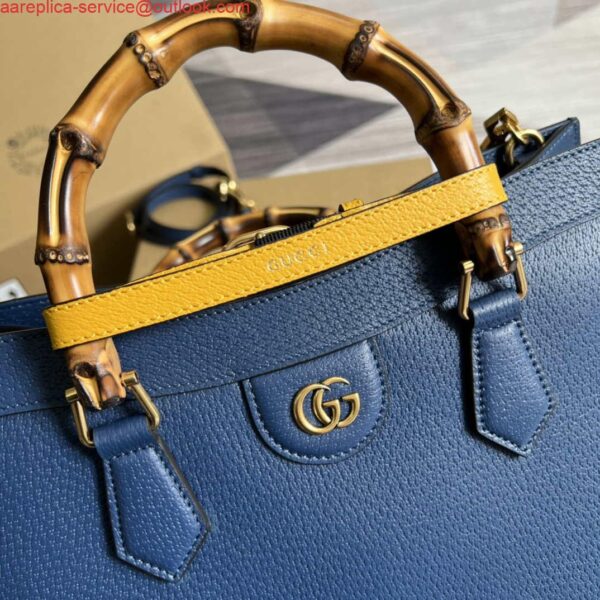 Replica Gucci 678842 Diana medium tote bag Blue 6