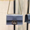 Replica Dior 30 Montaigne Grained Calfskin Bag with Chain M9208 Blue