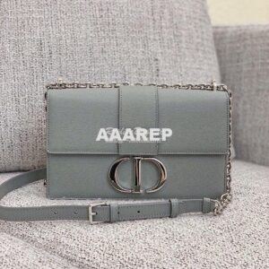 Replica Dior 30 Montaigne Grained Calfskin Bag with Silver Chain M9208