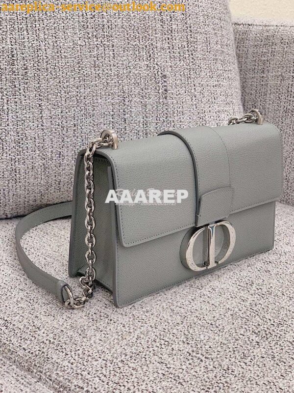 Replica Dior 30 Montaigne Grained Calfskin Bag with Silver Chain M9208 5