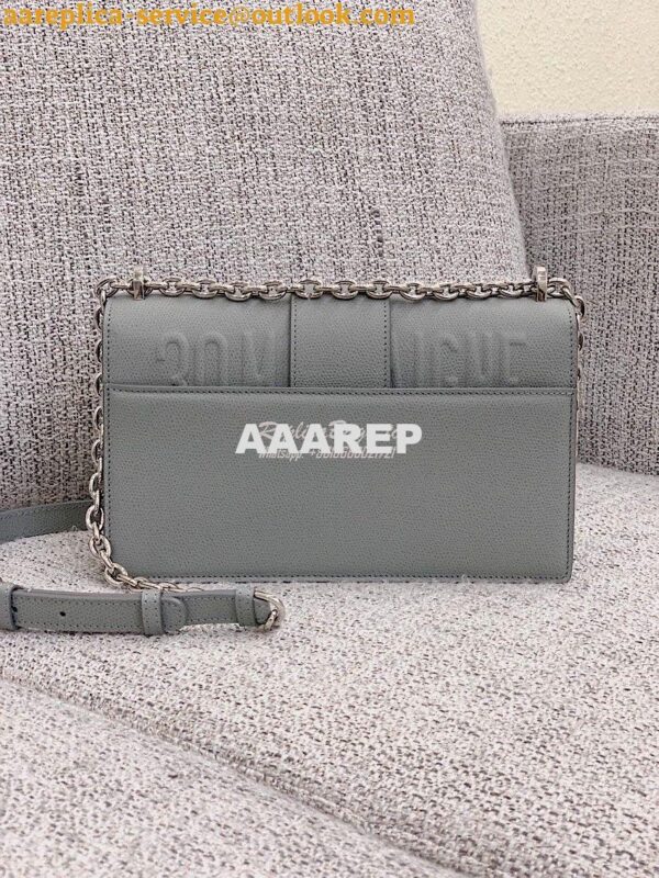 Replica Dior 30 Montaigne Grained Calfskin Bag with Silver Chain M9208 13