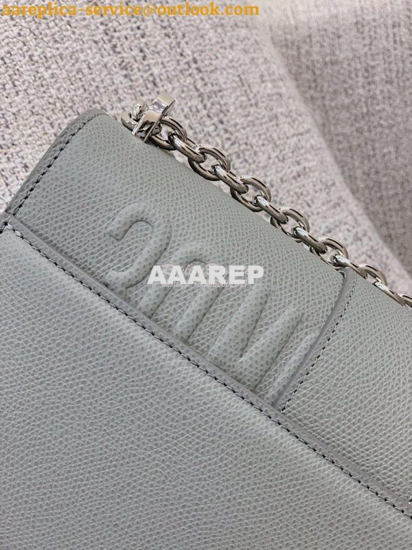 Replica Dior 30 Montaigne Grained Calfskin Bag with Silver Chain M9208 15