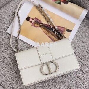 Replica Dior 30 Montaigne Grained Calfskin Bag with Silver Chain M9208 2