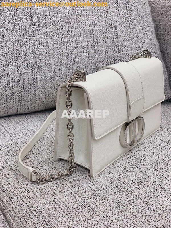 Replica Dior 30 Montaigne Grained Calfskin Bag with Silver Chain M9208 5