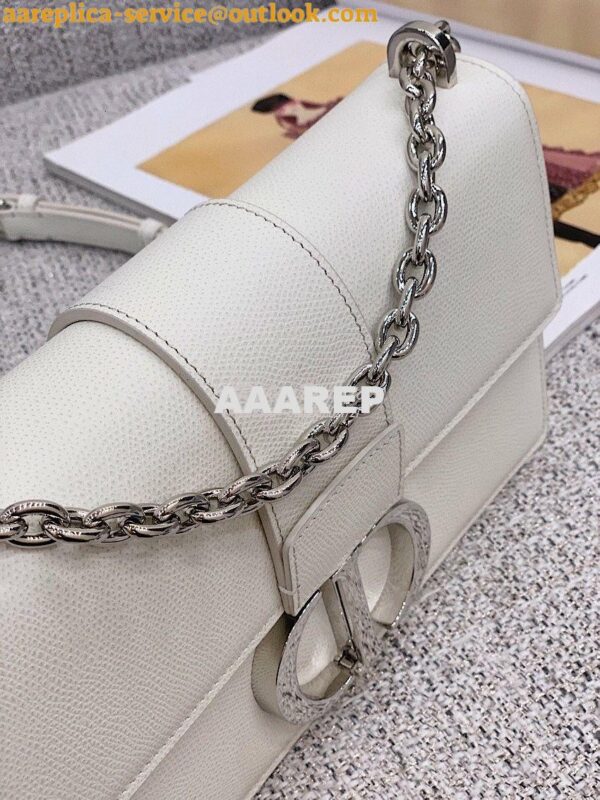 Replica Dior 30 Montaigne Grained Calfskin Bag with Silver Chain M9208 6