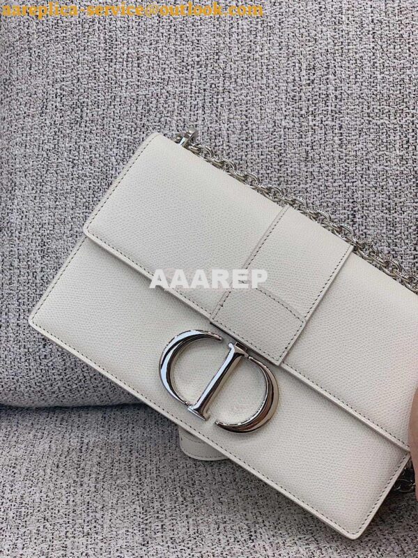 Replica Dior 30 Montaigne Grained Calfskin Bag with Silver Chain M9208 7