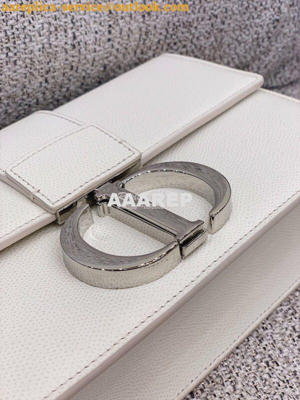 Replica Dior 30 Montaigne Grained Calfskin Bag with Silver Chain M9208 8