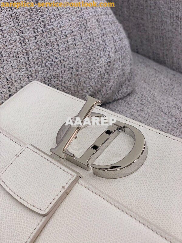 Replica Dior 30 Montaigne Grained Calfskin Bag with Silver Chain M9208 9