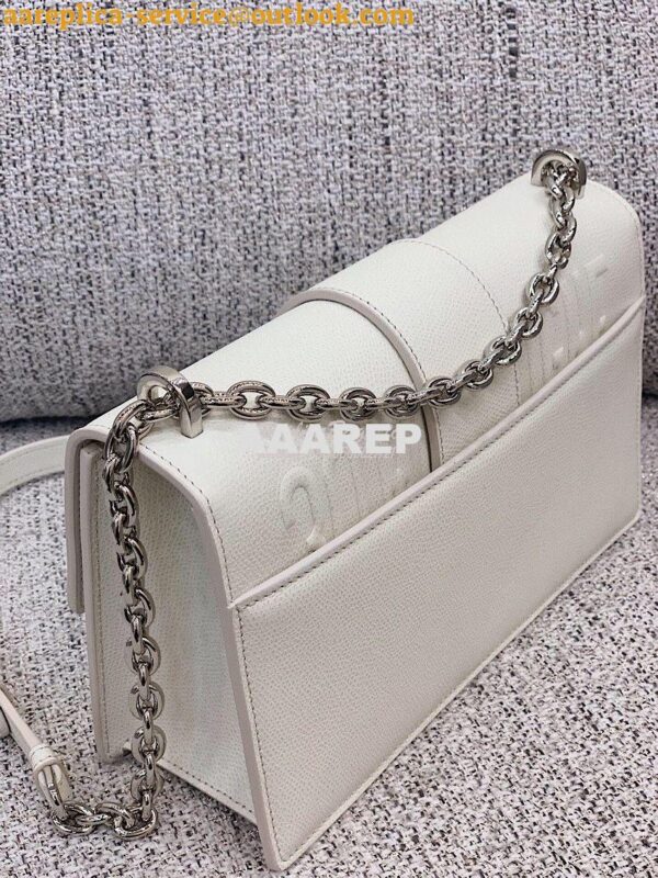 Replica Dior 30 Montaigne Grained Calfskin Bag with Silver Chain M9208 11