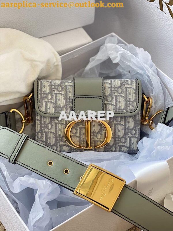 Replica Dior 30 Montaigne Jacquard Canvas Box Bag M9204 Gray 3