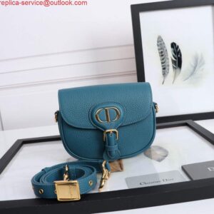 Replica Dior M9317 Small bobby bag Blue Grained Calfskin