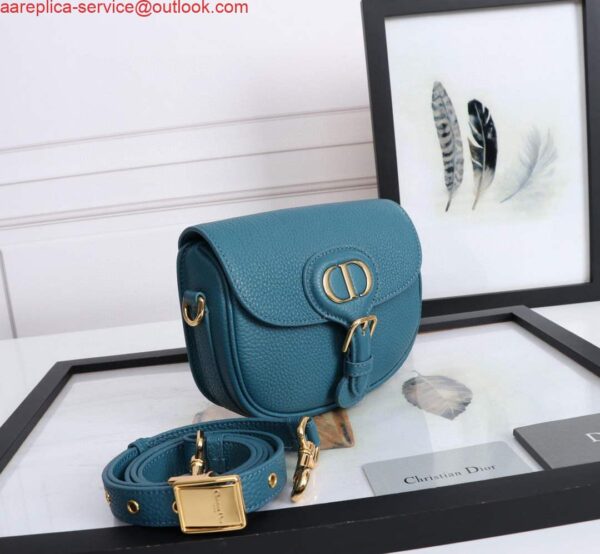 Replica Dior M9317 Small bobby bag Blue Grained Calfskin 4