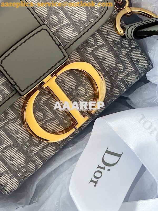 Replica Dior 30 Montaigne Jacquard Canvas Box Bag M9204 Gray 6