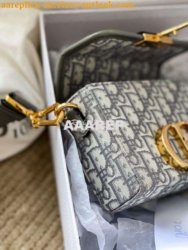 Replica Dior 30 Montaigne Jacquard Canvas Box Bag M9204 Gray 11