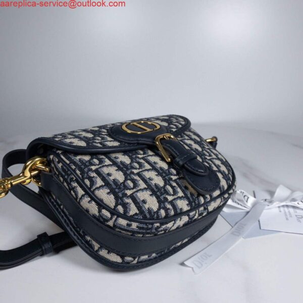 Replica Dior M9319 Dior Bobby Medium Bag Oblique Jacquard Navy Blue 7