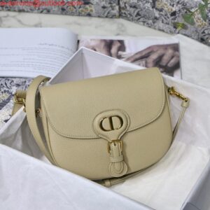 Replica Dior M9319 Medium Bobby Bag Beige Grained Calfskin